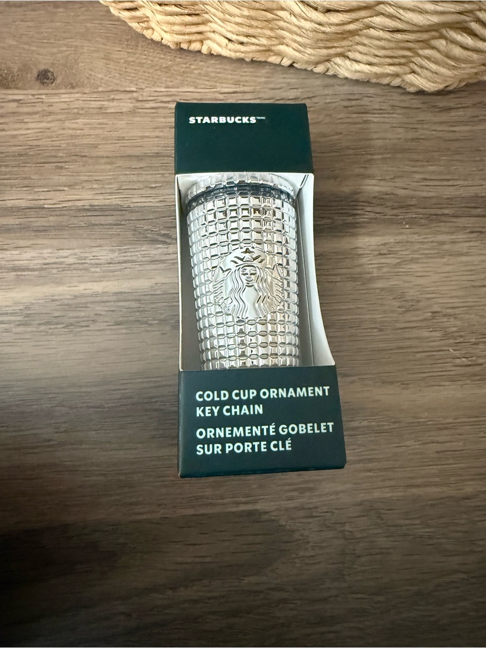 Brand new Starbucks Silver Cold Cup Ornament/Key Chain